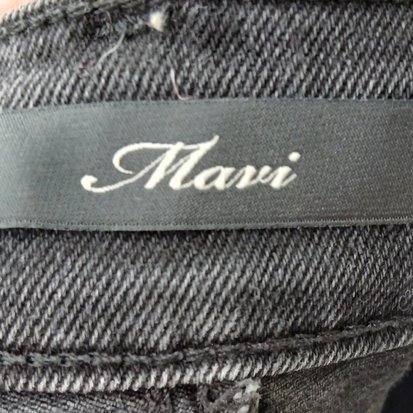 Mavi Ella High Rise Cuffed Denim Shorts Dark Smoke Size 28 - Picture 9 of 9